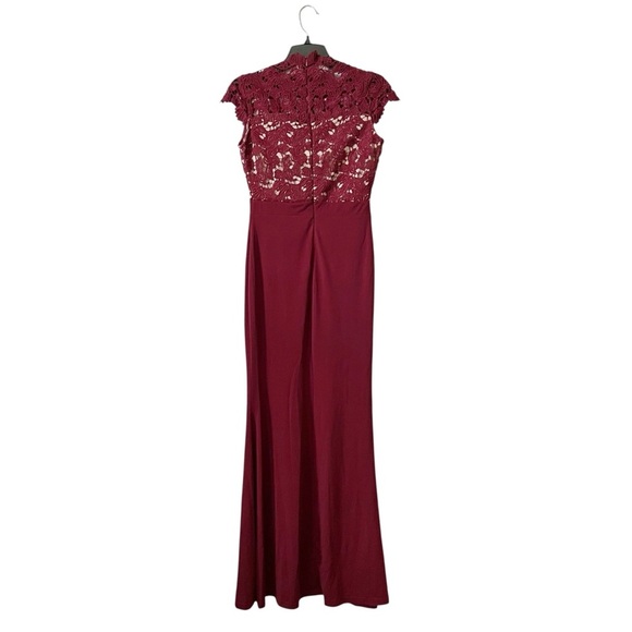 Rephyllis Bridesmaid/Prom Long Dress Women's Size S Wine Formal Lace Layered NWT - Picture 3 of 6